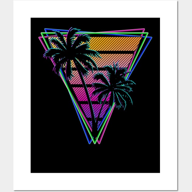 Synthwave Triangle Design - Updated for 2021 Wall Art by Brobocop